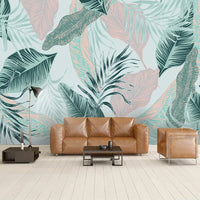 Thumbnail for Papier Peint Jungle Vert et Rose | Le Petit Intissé