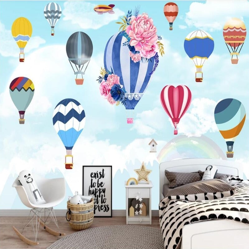 Papier Peint Panoramique Montgolfière | Le Petit Intissé