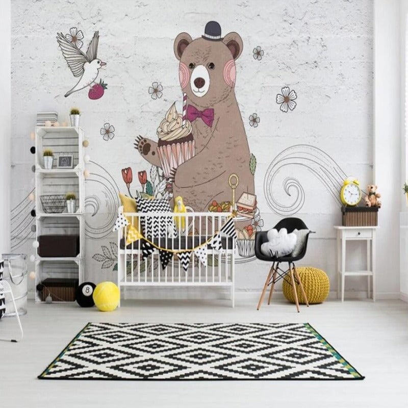 Papier Peint Ours Brun | Le Petit Intissé