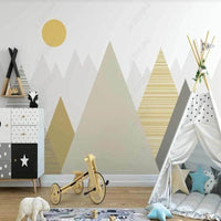 Thumbnail for Papier Peint Montagne Abstrait | Le Petit Intissé