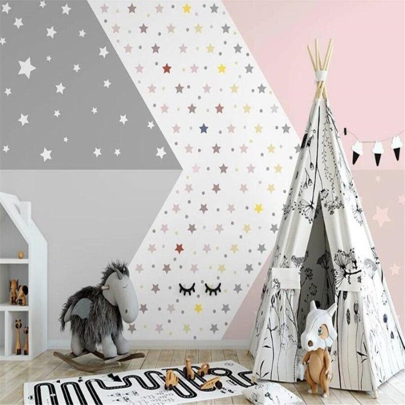 Papier Peint Fille Etoile | Le Petit Intissé