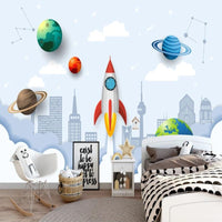 Thumbnail for Papier Peint Navette Spatiale | Le Petit Intissé