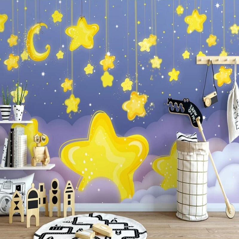 Papier Peint Etoile Fluorescent | Le Petit Intissé