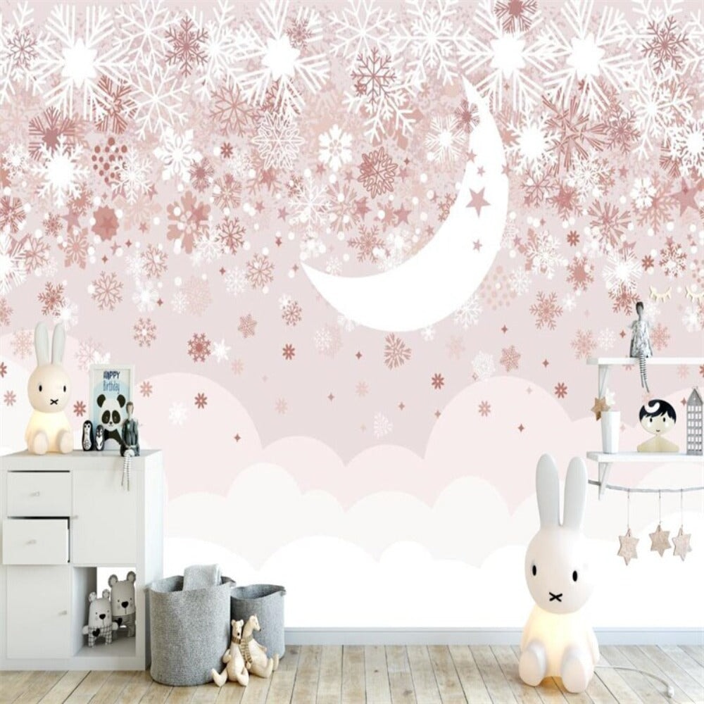 Papier Peint Etoile Rose | Le Petit Intissé