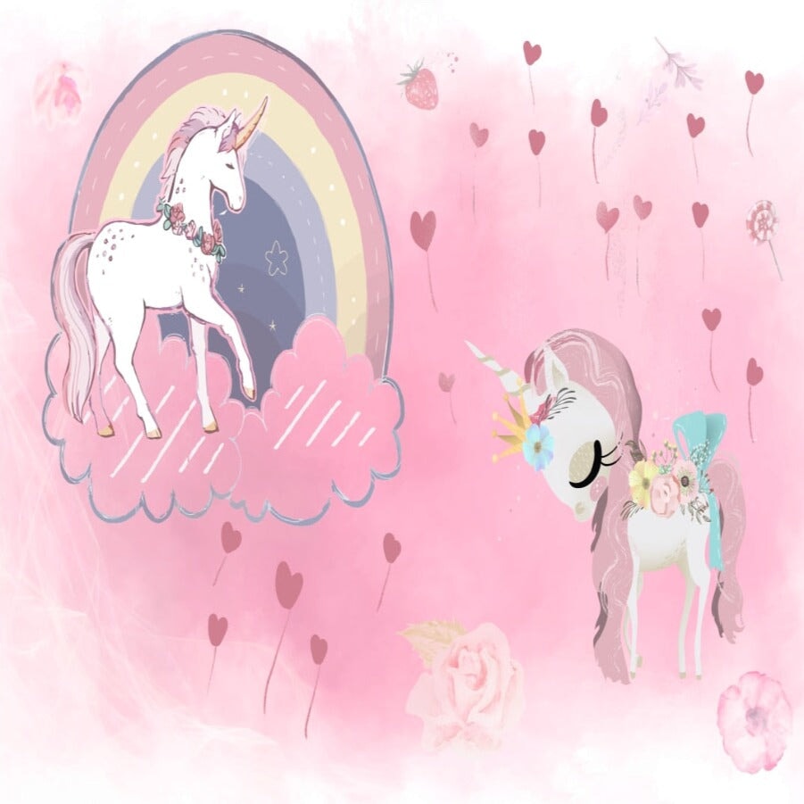 Papier Peint Licorne <br/> Rose