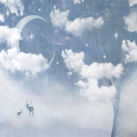 Thumbnail for Papier Peint Nuage <br/> Grand Arbre Nuage et Etoiles