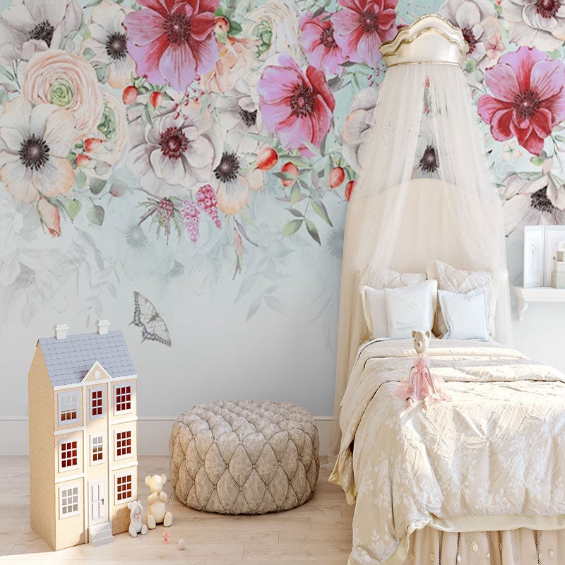 Papier Peint Fleuri Pastel | Le Petit Intissé