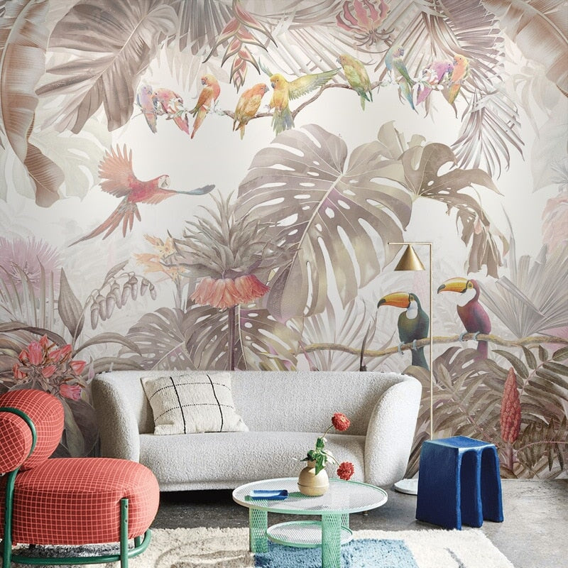 Papier Peint Tropical Oiseaux | Le Petit Intissé