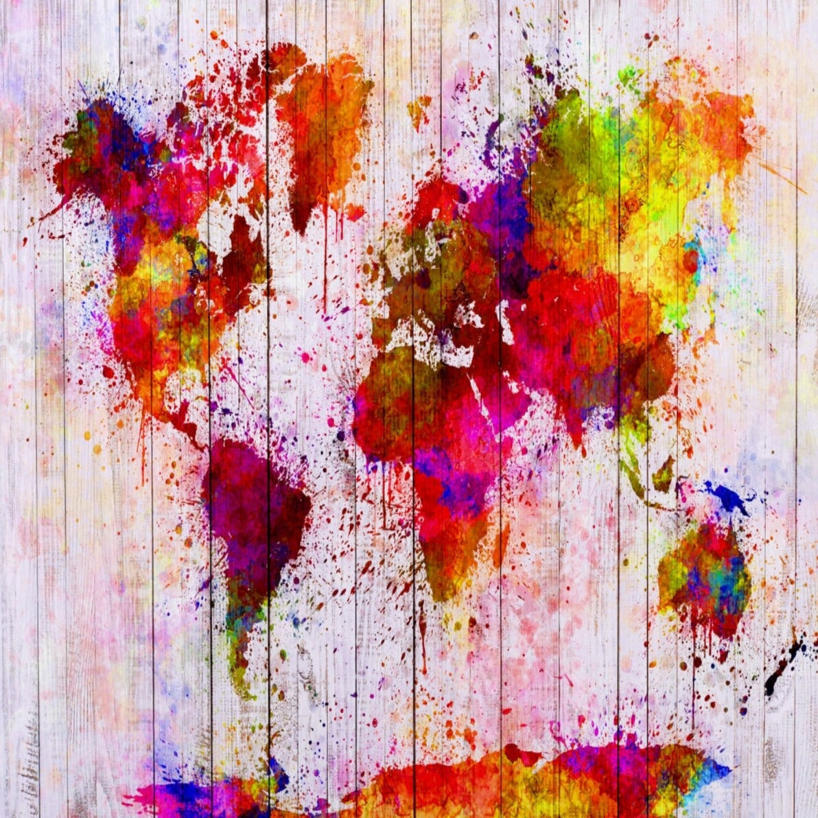 Papier Peint Voyage <br/> Planisphère Painting