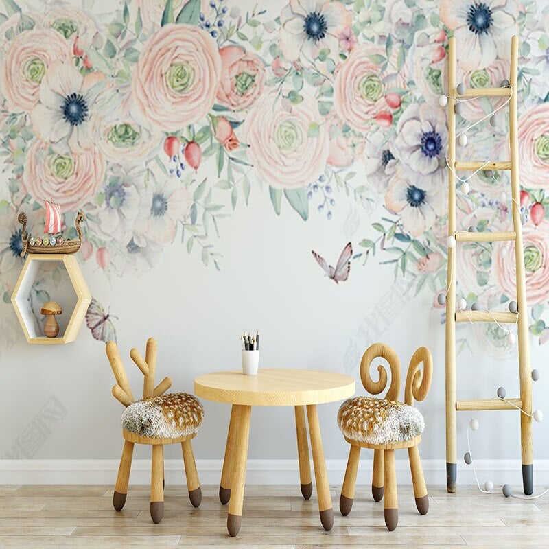 Papier Peint Fleuri Moderne | Le Petit Intissé