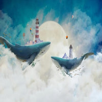 Thumbnail for Papier Peint Marin <br/> Colossale Baleine