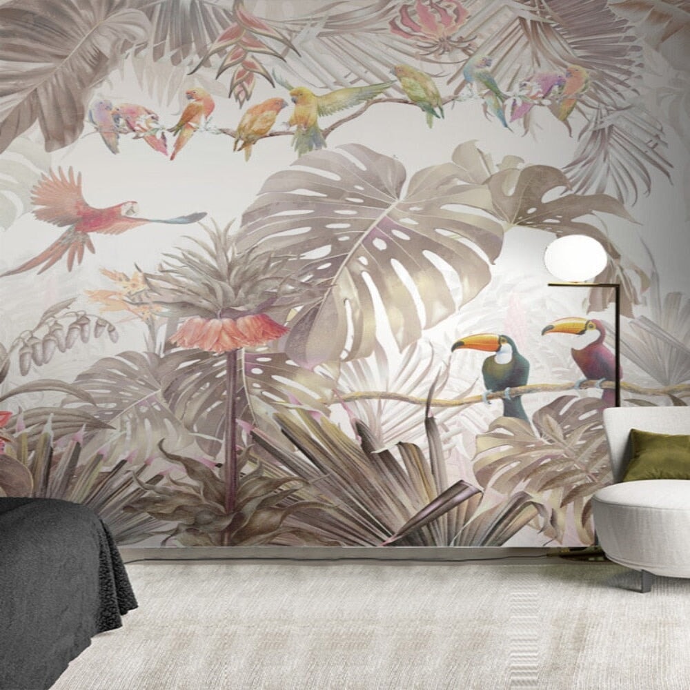 Papier Peint Tropical Oiseaux | Le Petit Intissé