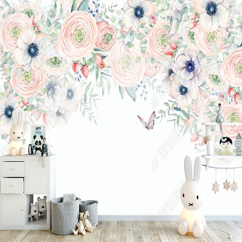 Papier Peint Fleuri Moderne | Le Petit Intissé