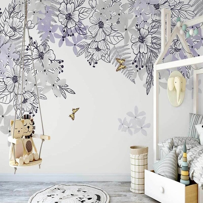 Papier Peint Fleur Pas Cher | Le Petit Intissé