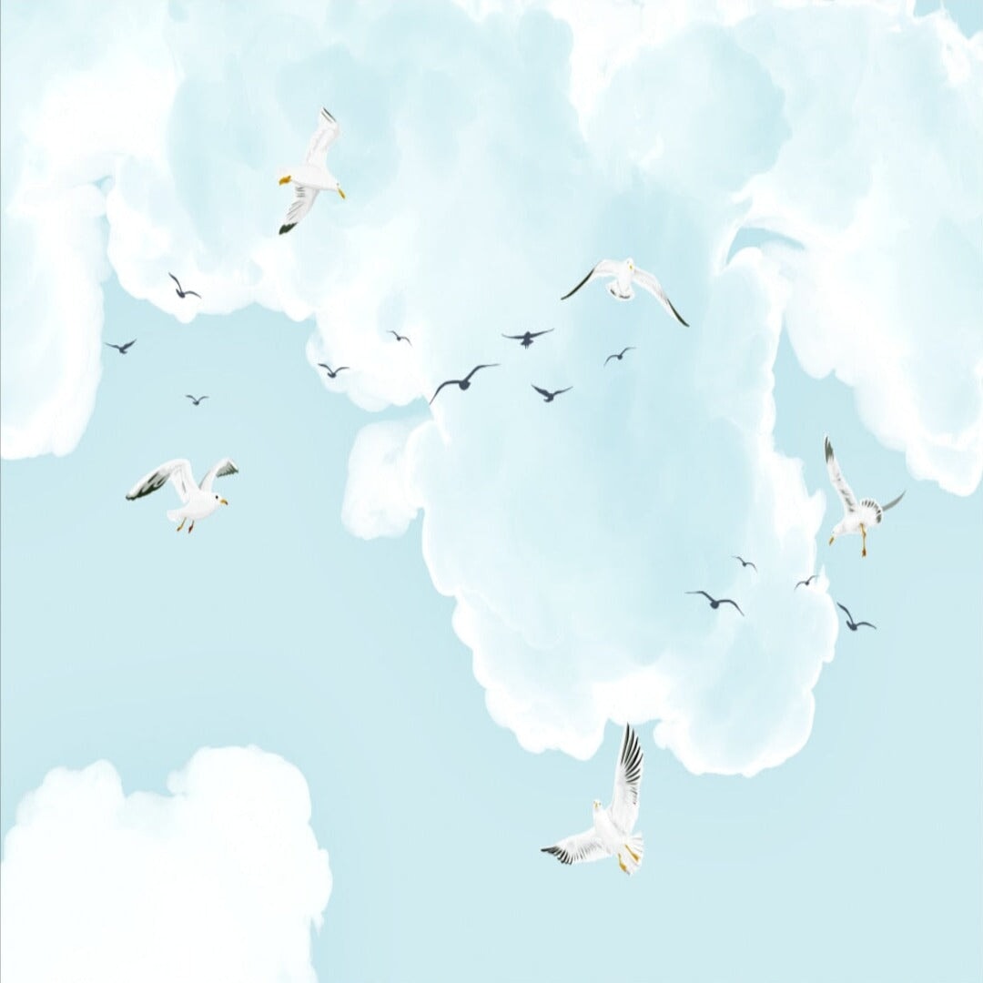 Papier Peint Nuage <br/> Bleu Immense