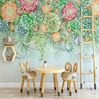 Thumbnail for Papier Peint Fleuri Vert | Le Petit Intissé