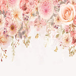 Papier Peint Fleur <br/> Panoramique Rose