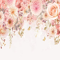 Thumbnail for Papier Peint Fleur <br/> Panoramique Rose