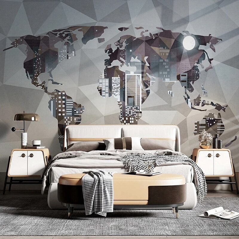 Déco Chambre Carte du Monde | Le Petit Intissé