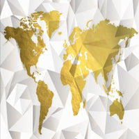 Thumbnail for Papier Peint Voyage <br/> Carte Or 3D
