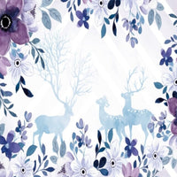 Thumbnail for Papier Peint Fleur <br/> Violet et Cerf