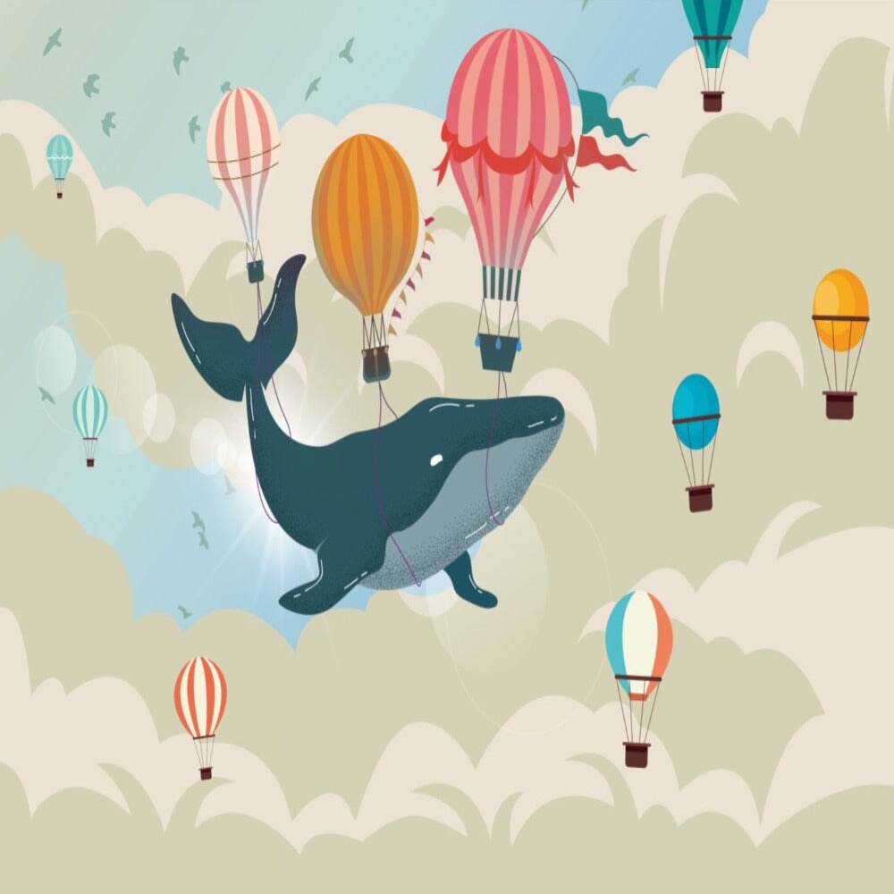 Papier Peint Bébé Classique <br/> Rêverie et Baleine