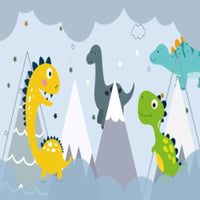 Thumbnail for Papier Peint Dinosaure <br/>  Petite Montagne et Dino Jaune