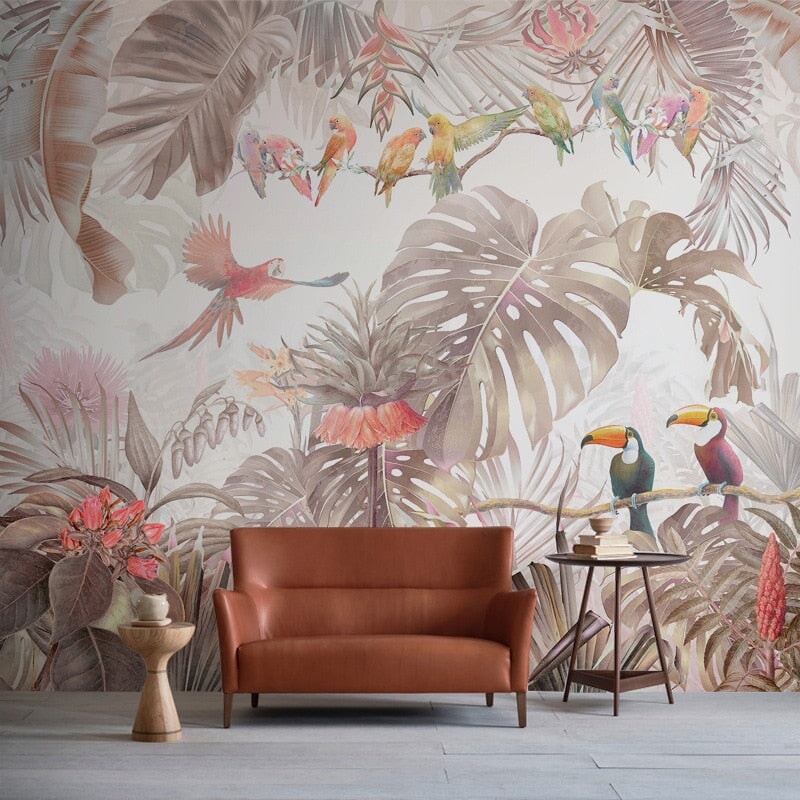 Papier Peint Tropical Oiseaux | Le Petit Intissé