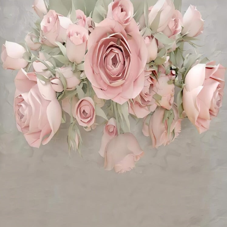 Papier Peint Fleur <br/> Roses Ephémères