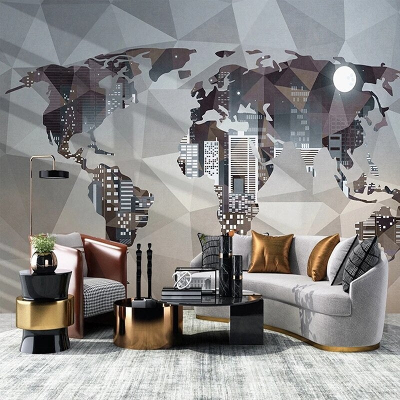 Déco Chambre Carte du Monde | Le Petit Intissé