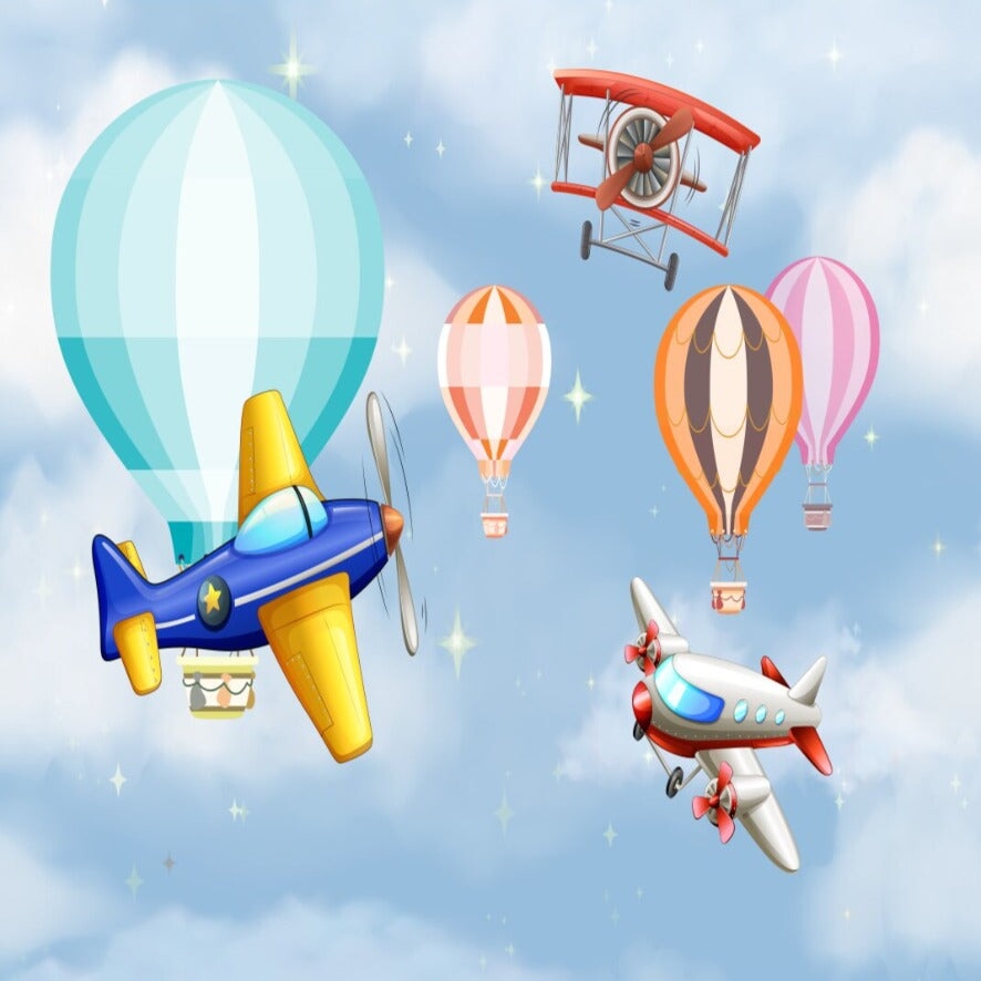 Papier Peint Avion <br/> Couleurs Vives