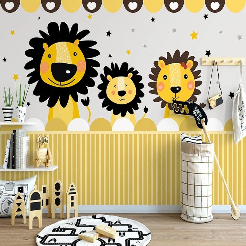 Papier Peint Lion Chambre Bébé | Le Petit Intissé