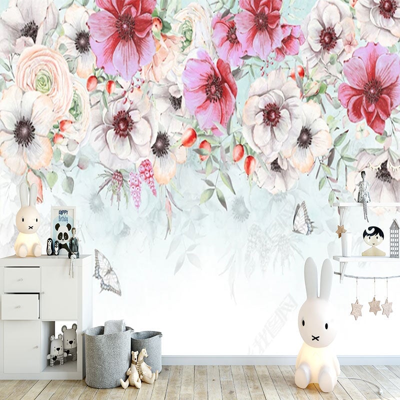 Papier Peint Fleuri Pastel | Le Petit Intissé