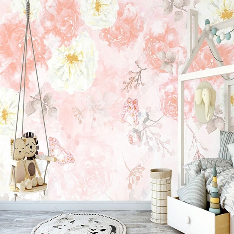 Tapisserie Fleur Rose | Le Petit Intissé