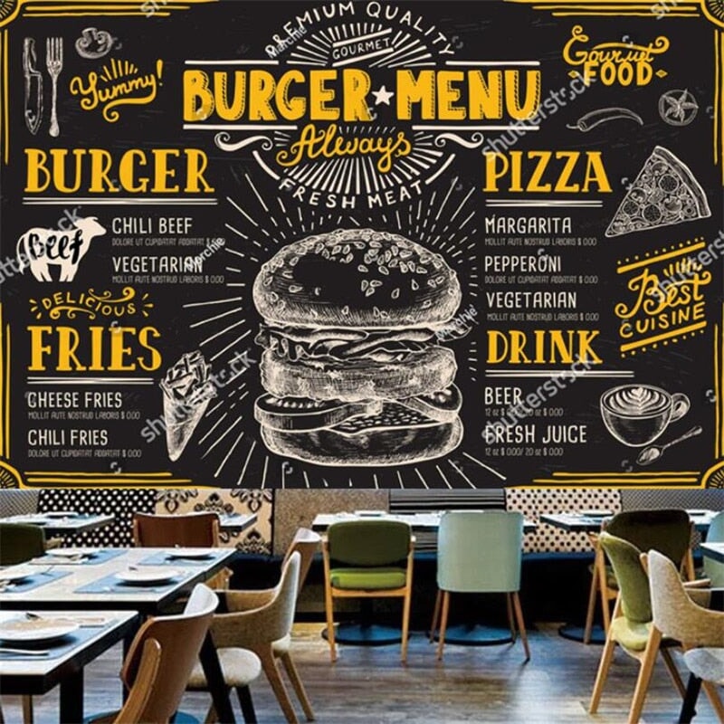Papier Peint Burger | Le Petit Intissé