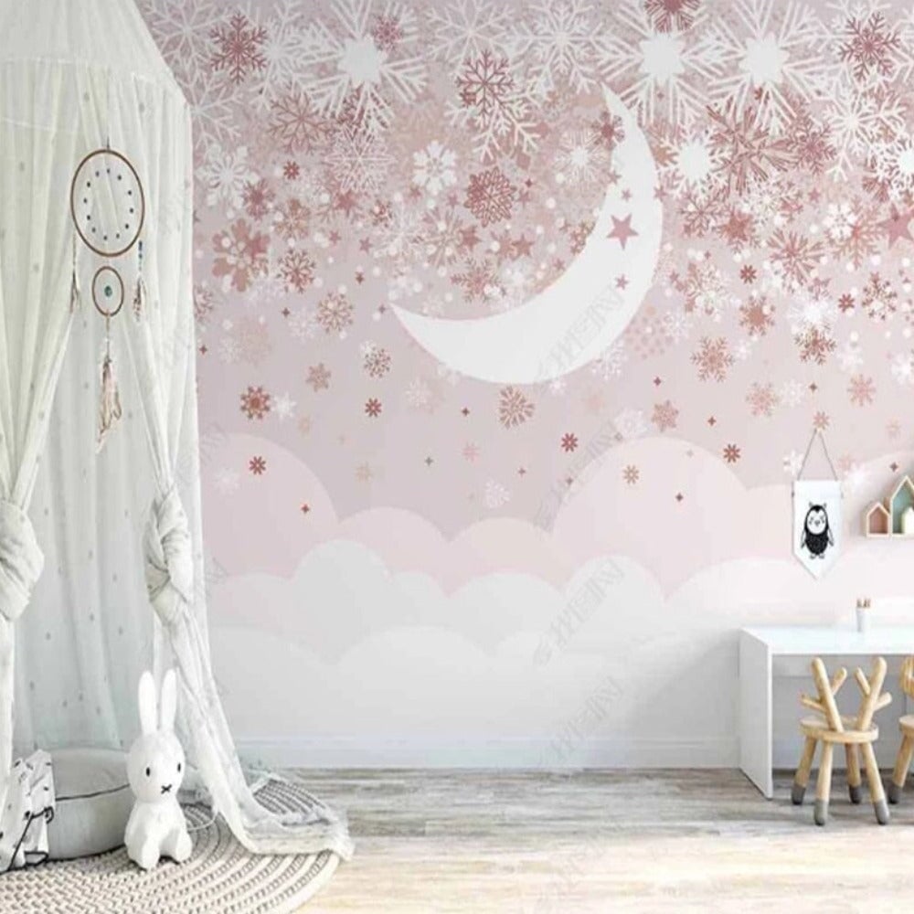 Papier Peint Etoile Rose | Le Petit Intissé