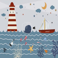 Thumbnail for Papier Peint Marin <br/> Thème Océan Fille ou Garçon