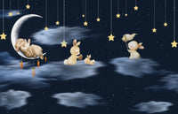 Thumbnail for Papier Peint Bébé Classique <br/> Lapinou et Etoiles