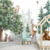 Thumbnail for Papier Peint Forêt Aquarelle | Le Petit Intissé