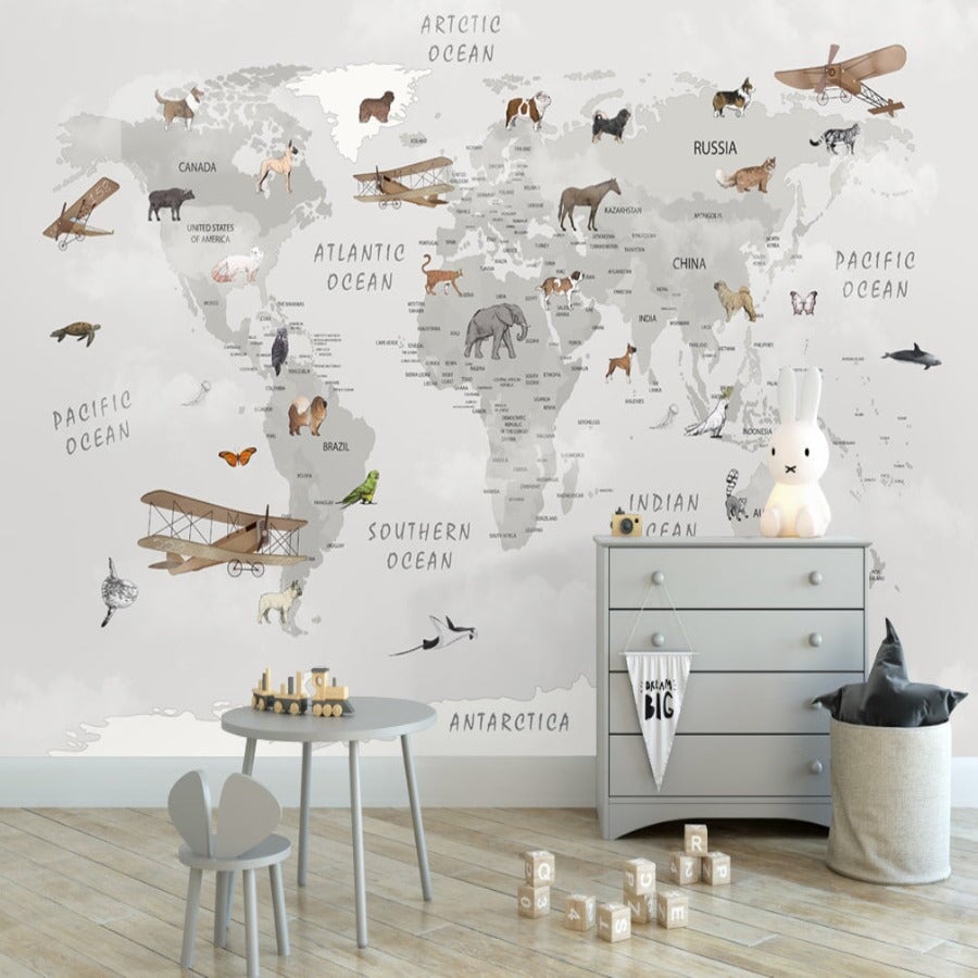 Déco Chambre Carte | Le Petit Intissé