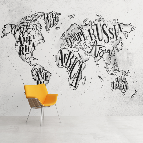 Carte du Monde Déco Murale | Le Petit Intissé