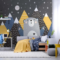 Thumbnail for Papier Peint Animaux <br/> Ours Bébé et Montagne