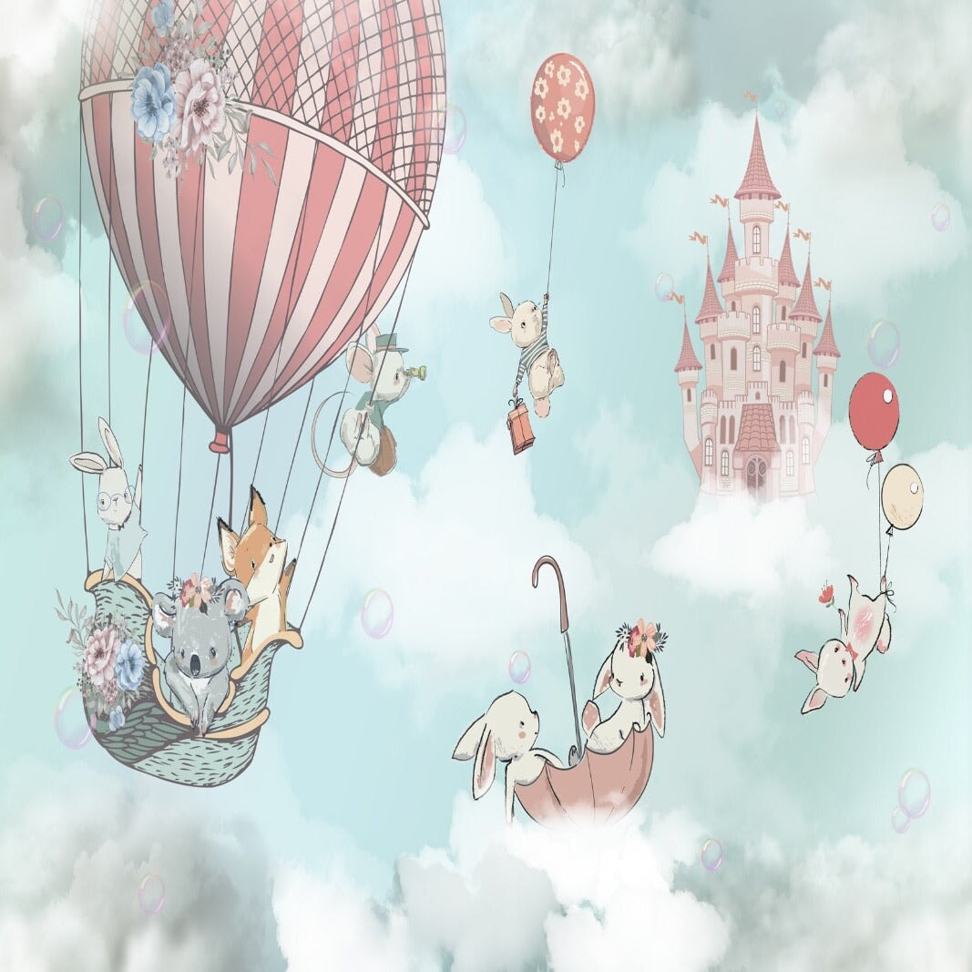 Papier Peint Bébé Classique <br/> Let's Fly for Blue Sky