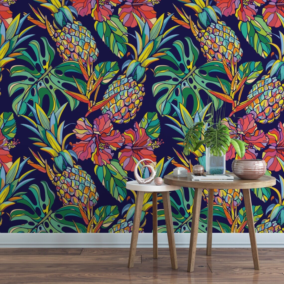 Papier Peint avec Motif Ananas | Le Petit Intissé