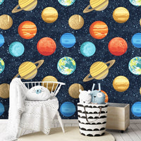 Thumbnail for Papier Peint Planètes | Le Petit Intissé