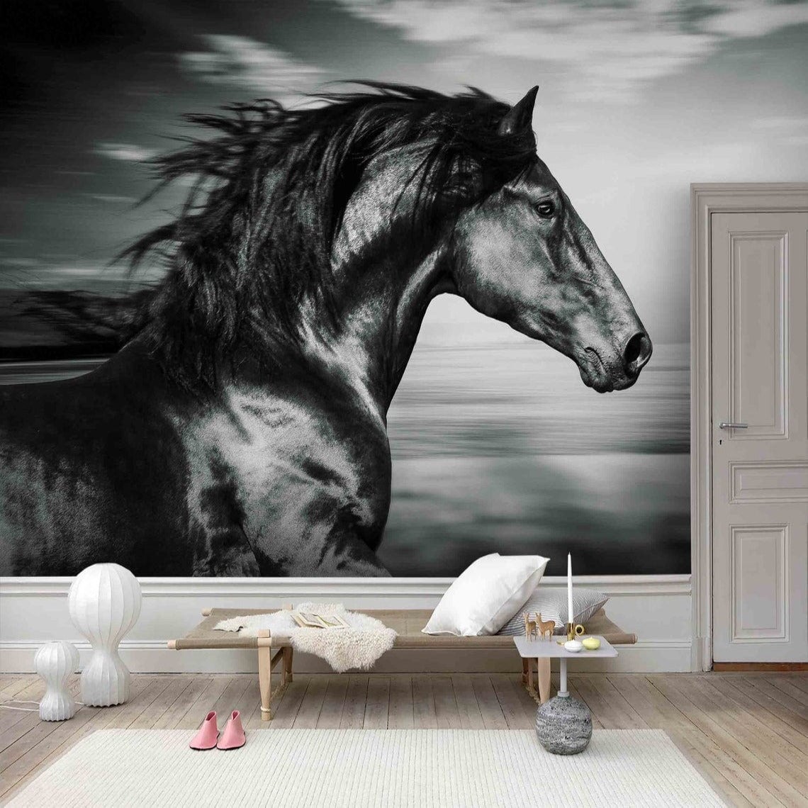 Papiers Peints Cheval Noir | Le Petit Intissé