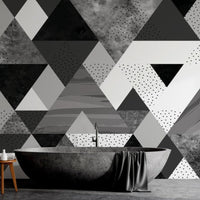 Thumbnail for Papier Peint Noir et et Blanc Géométrique | Le Petit Intissé