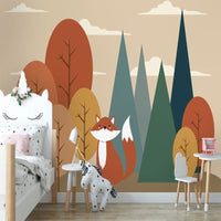 Thumbnail for Papier Peint Forêt Renard | Le Petit Intissé