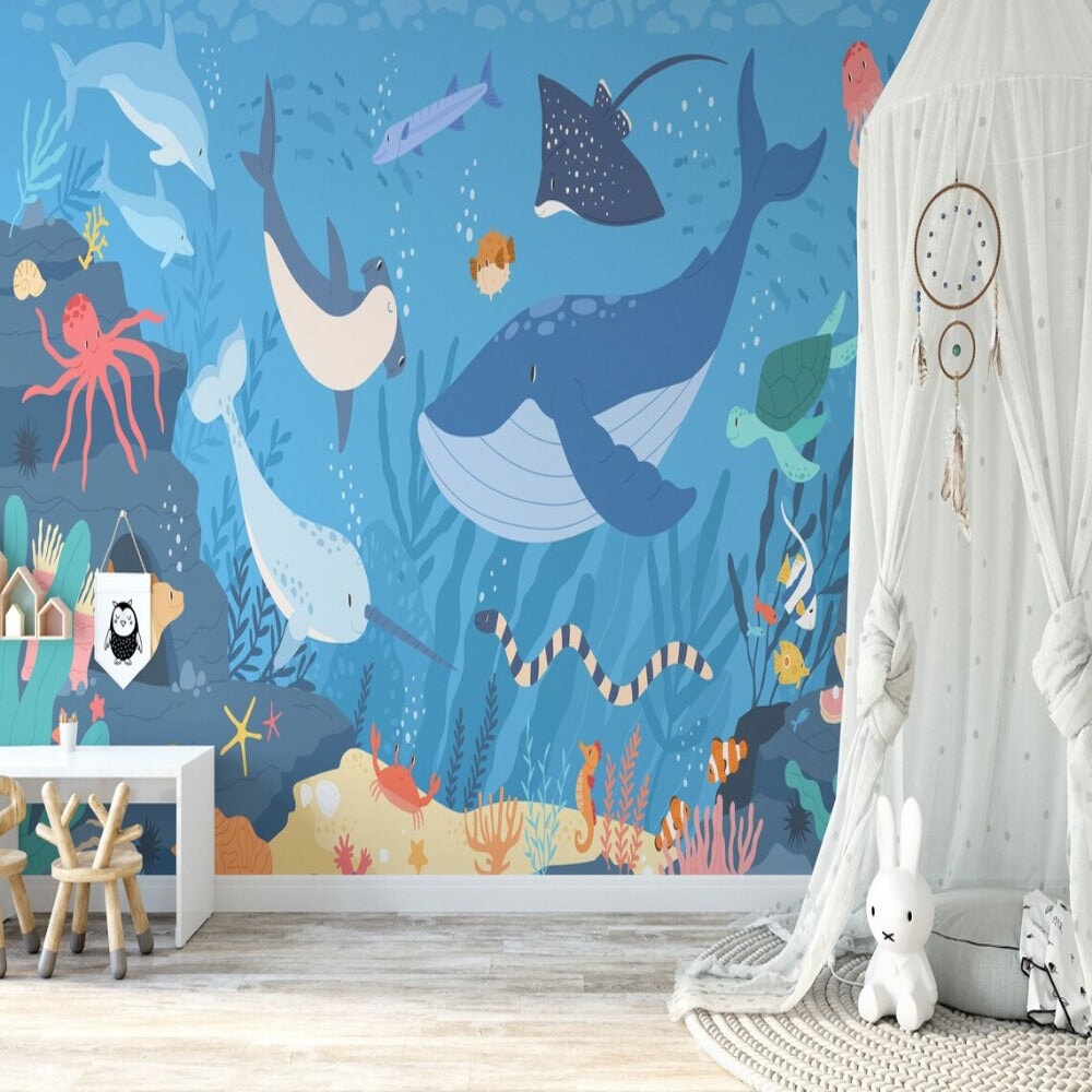 Papier Peint 3D Fond Marin | Le Petit Intissé