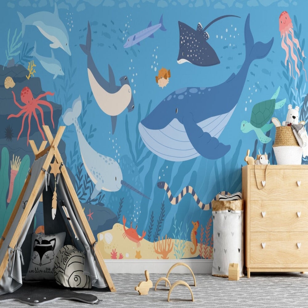 Papier Peint 3D Fond Marin | Le Petit Intissé